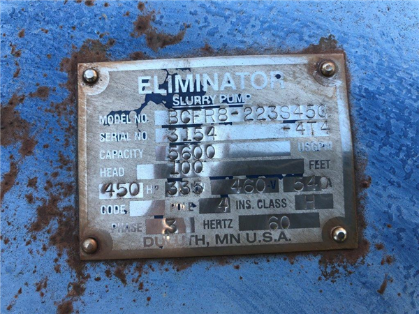 4 Units - Gpm Eliminator Mine Metering Slurry Pumps)